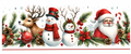 Vintage Santa reindeer and snowmen Christmas tumbler wrap