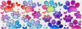 Watercolor Paw Hearts Tumbler Wrap