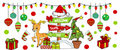 Whimsical Christmas welcome signs tumbler wrap