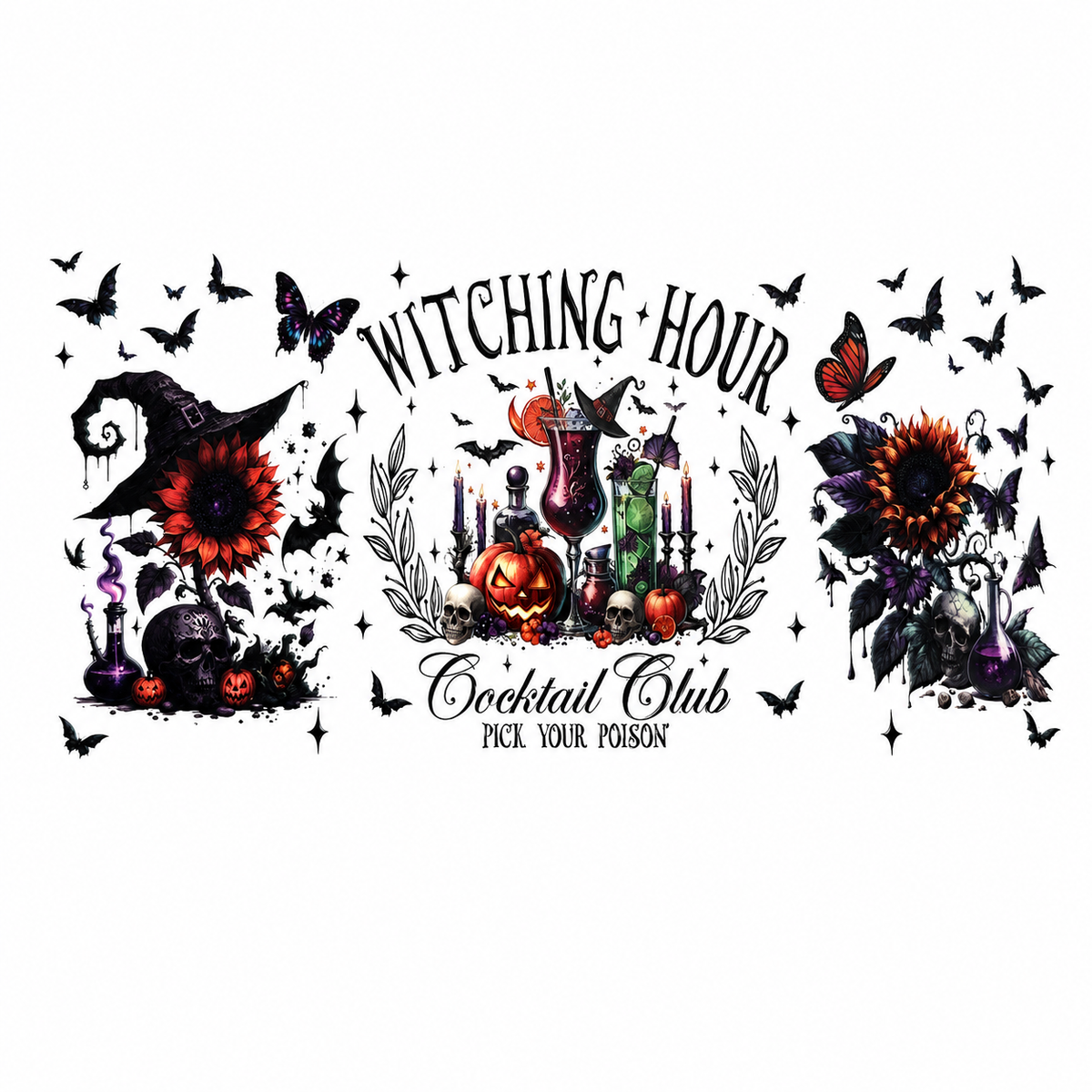 Witching Hour Cocktail Club tumbler wrap