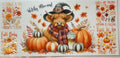 Witchy Moo-ment Fall Babe Highland cow tumbler wrap