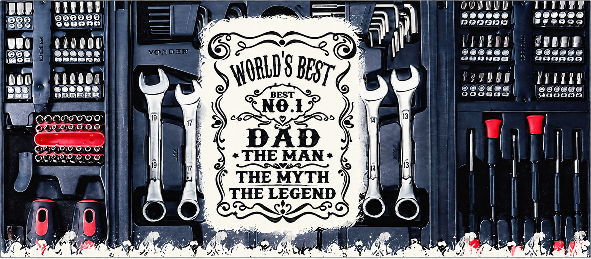 World's Best Dad mechanic tool tumbler wrap